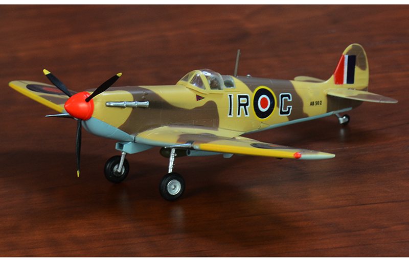 pre-built 1/72 scale Spitfire fighter model aircraft