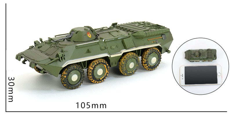 prebuilt 1:72 scale BTR-80 model size