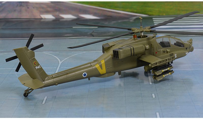 1/72 scale prebuilt Israel helicopter AH-64A Apache model