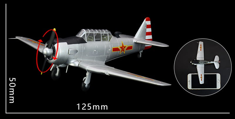 1/72 scale prebuilt T-6 trainer PLA aircraft model size