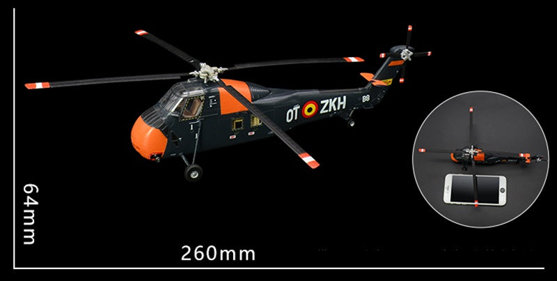 1/72 scale pre-built H-34 Choctaw Belgium military helicopter model