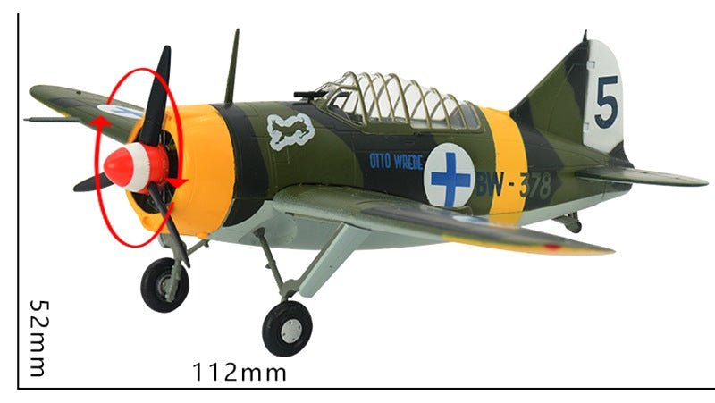 Brewster F2A Buffalo pre-built aircraft model