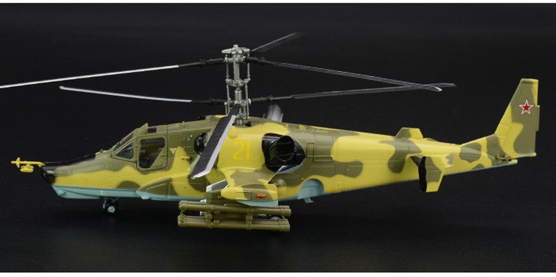 pre-painted Ka-50 black shark helicopter plastic model