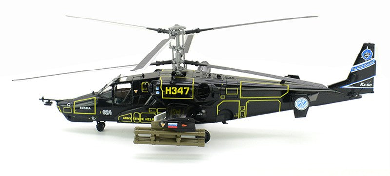 pre-painted collectible Ka-50 black hawk Russian helicopter plastic model aircraft