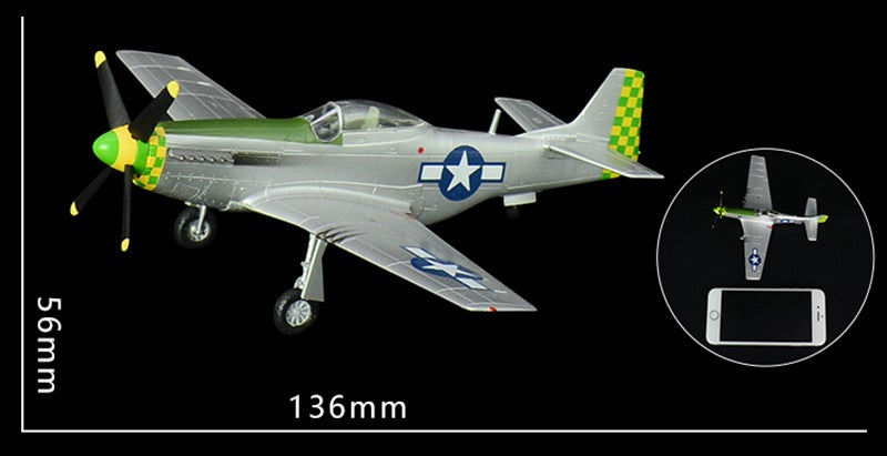 pre-built 1/72 scale plastic WWII aircraft model P-51D Mustang