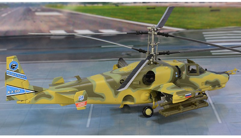 prebuilt 1/72 scale Ka-50 black shark helicopter model