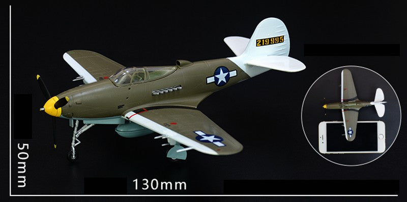 prebuilt 1/72 scale P-39Q fighter aircraft model 36320 dimensions