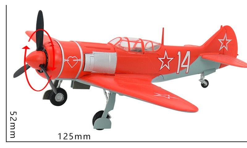 prebuilt 1/72 scale Lavochkin La-7 Soviet fighter aircraft model 36334 dimensions
