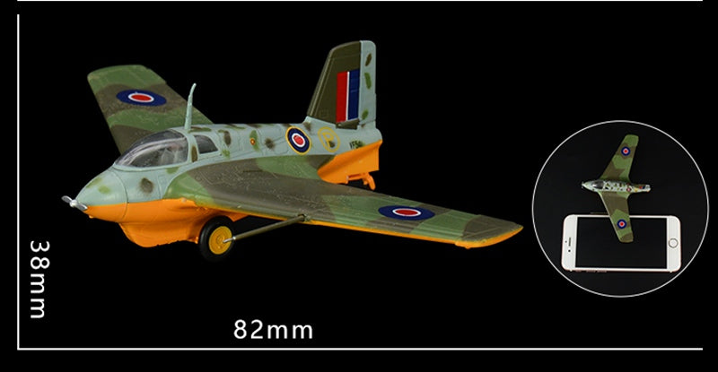 prebuilt 1/72 scale Me 163B-1a interceptor aircraft model 36343