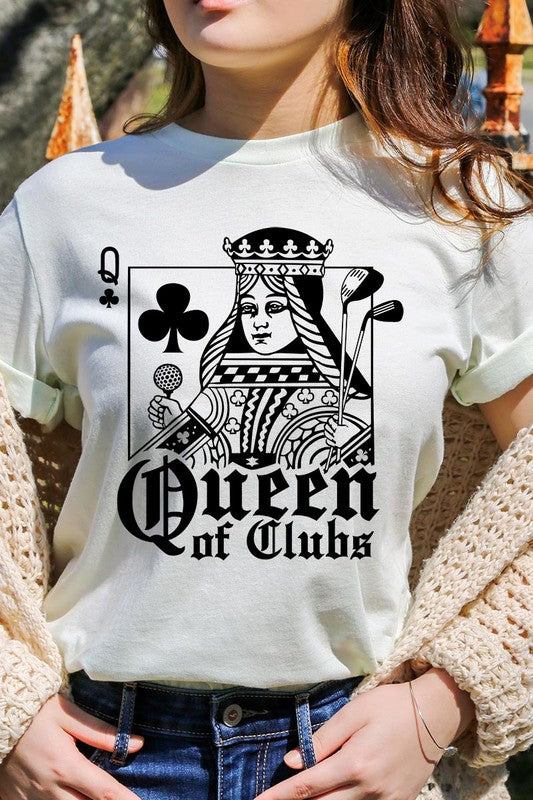 Playing Card Queen Golf Clubs Graphic T Shirts