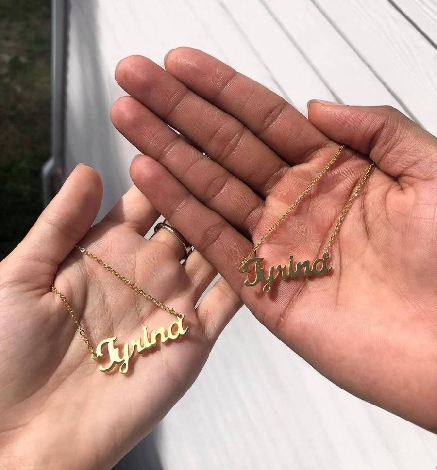 Personalized Name Necklace Adjustable 