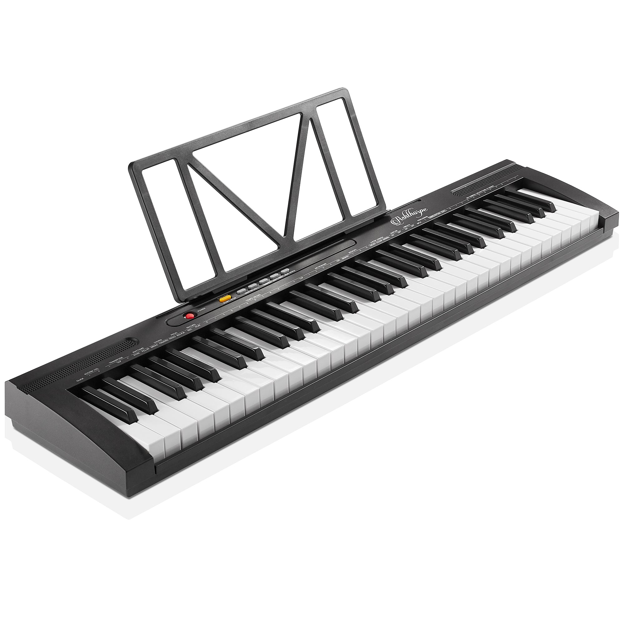 61-Key Digital Keyboard Piano with Full-Size Keys - Includes Stand and Bench