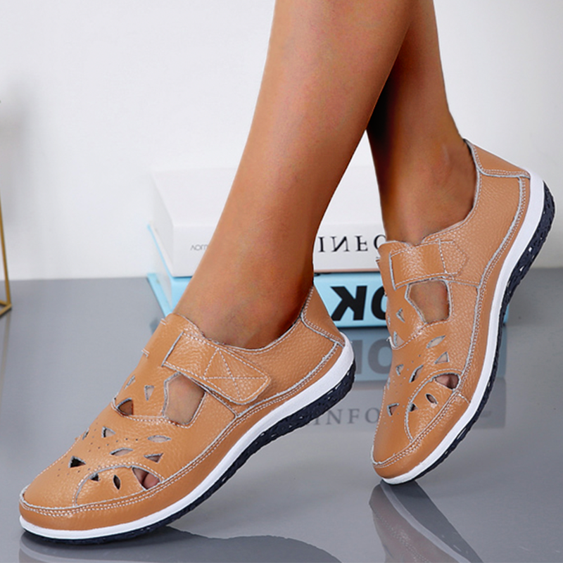 Belifi Retro Soft Soled Hollow Sandals