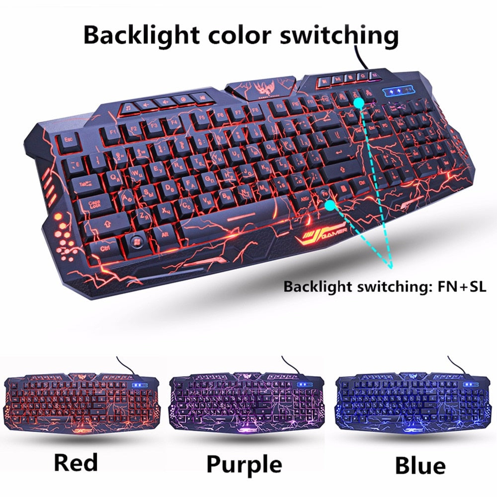 Wired Full Key Gaming Keyboard and Mouse Set