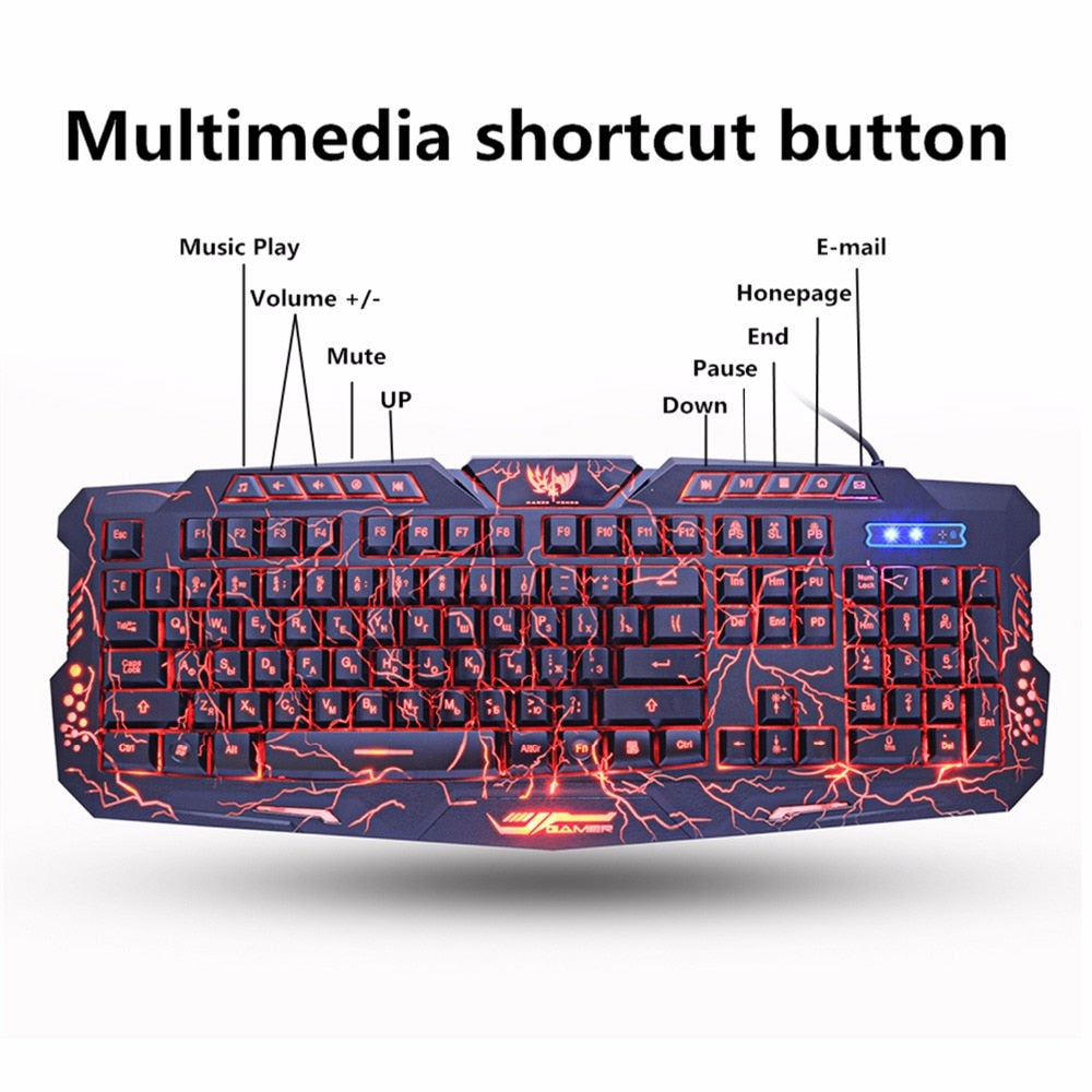 Wired Full Key Gaming Keyboard and Mouse Set