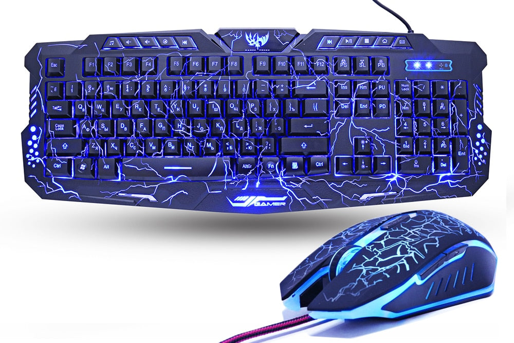 Wired Full Key Gaming Keyboard and Mouse Set