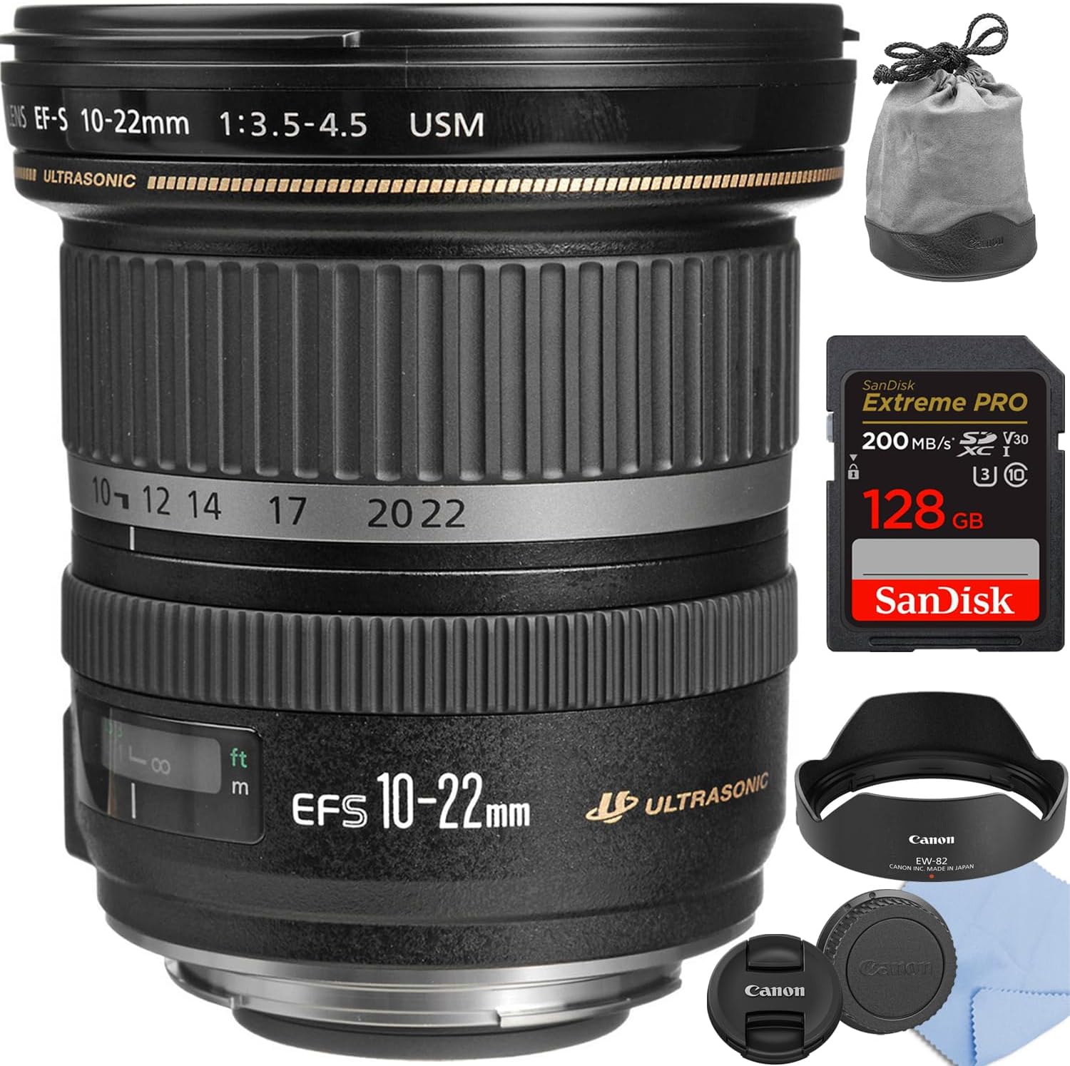 Canon EF-S 10-22mm f/3.5-4.5 USM Lens Starter Bundle