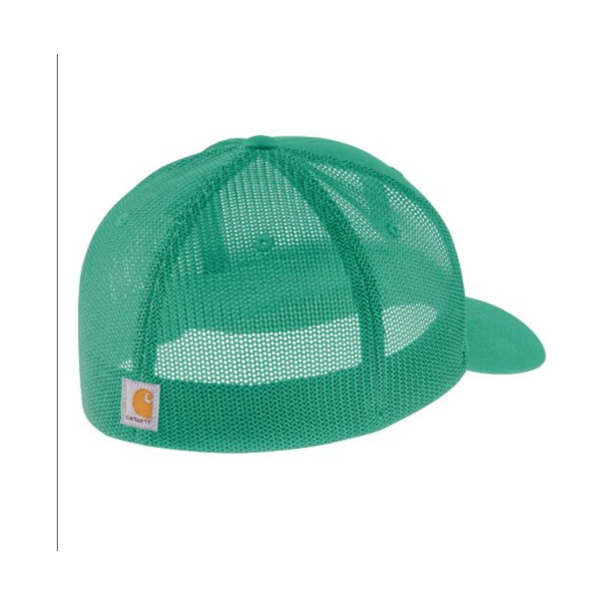 Carhartt Rugged Flex Fitted Canvas Mesh Back Logo Graphic Cap - Seagreen