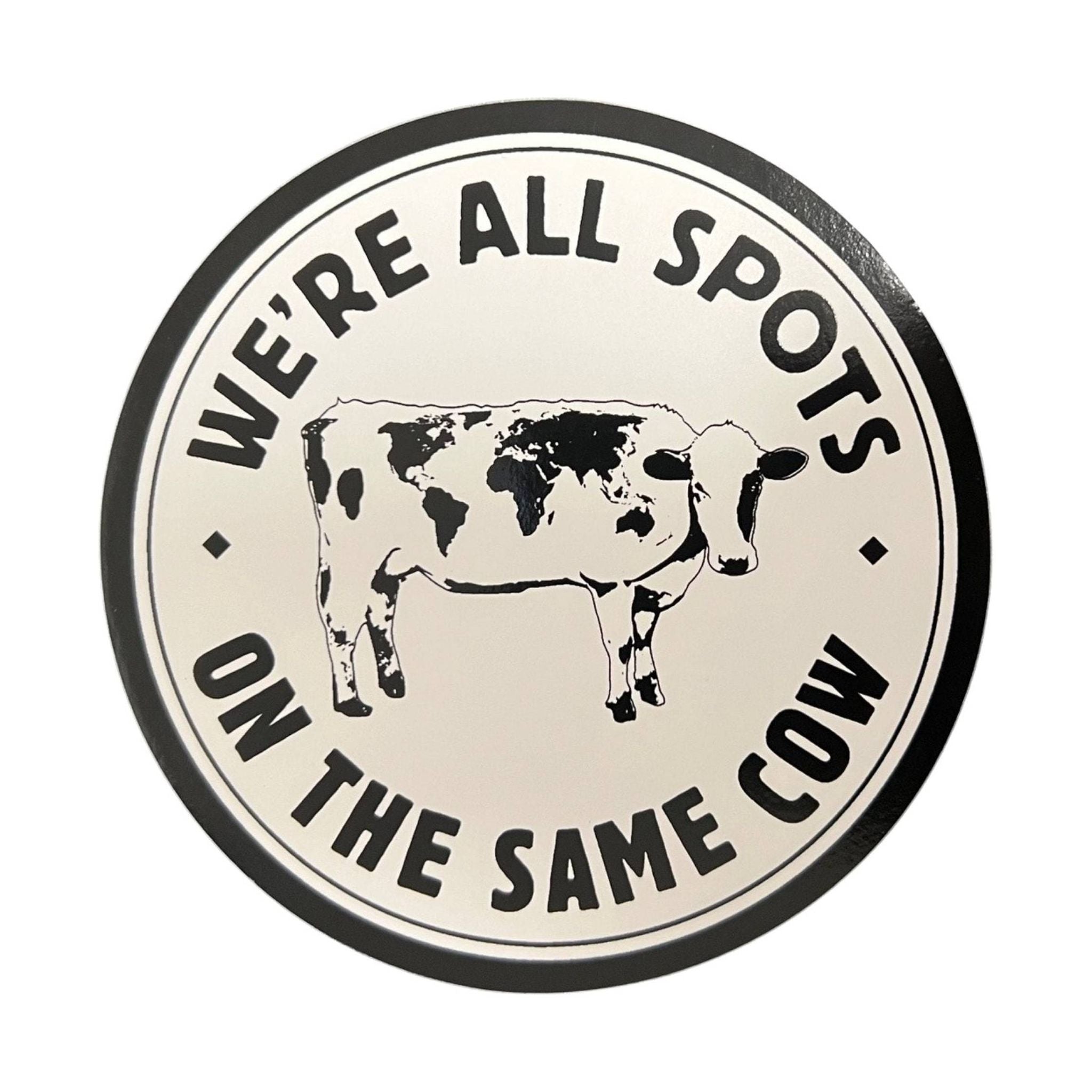 World Cow VT Sticker - Black/White