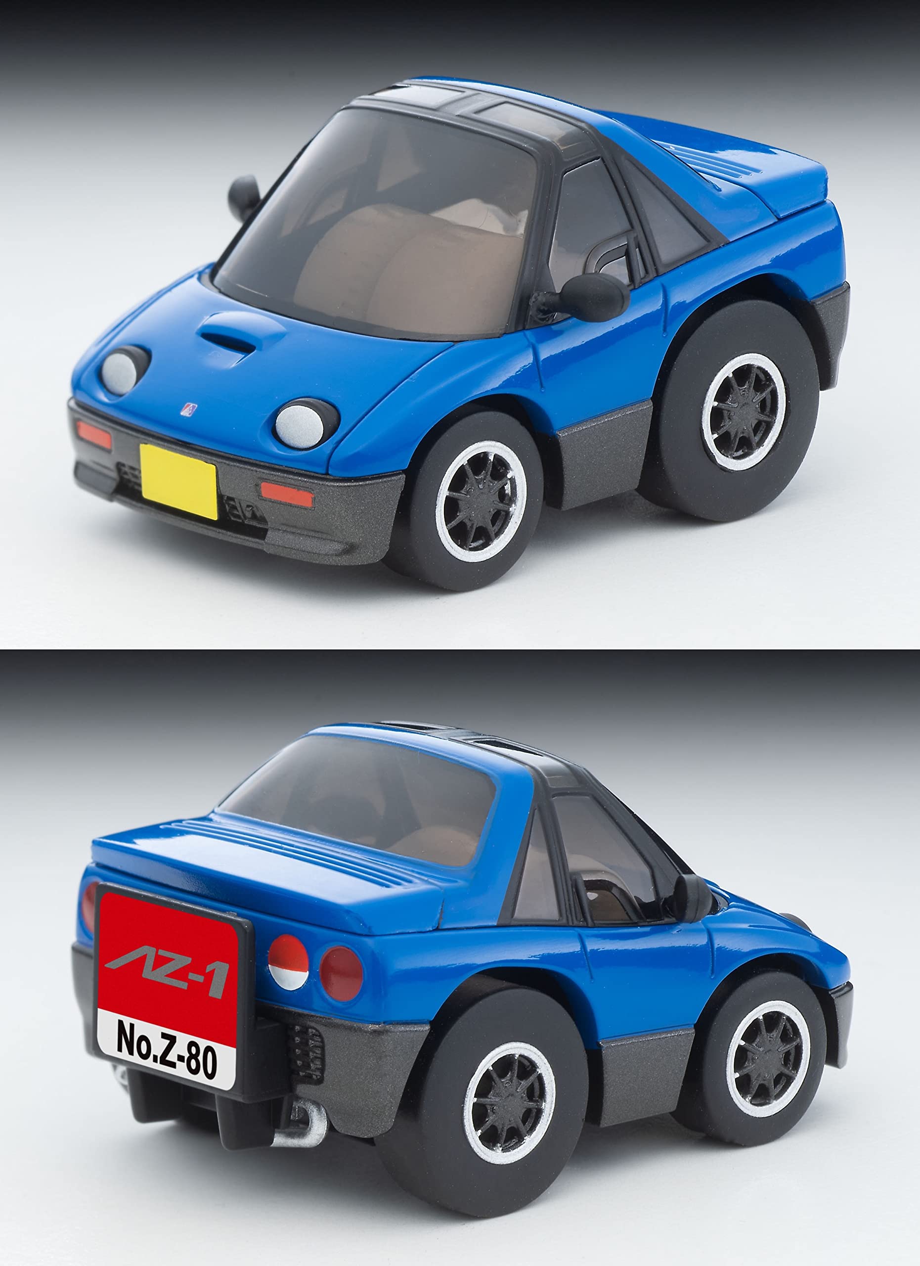 Tomytec Blue/Gray Autozam Az-1 Choroq Zero Z-80B Finished Car Model