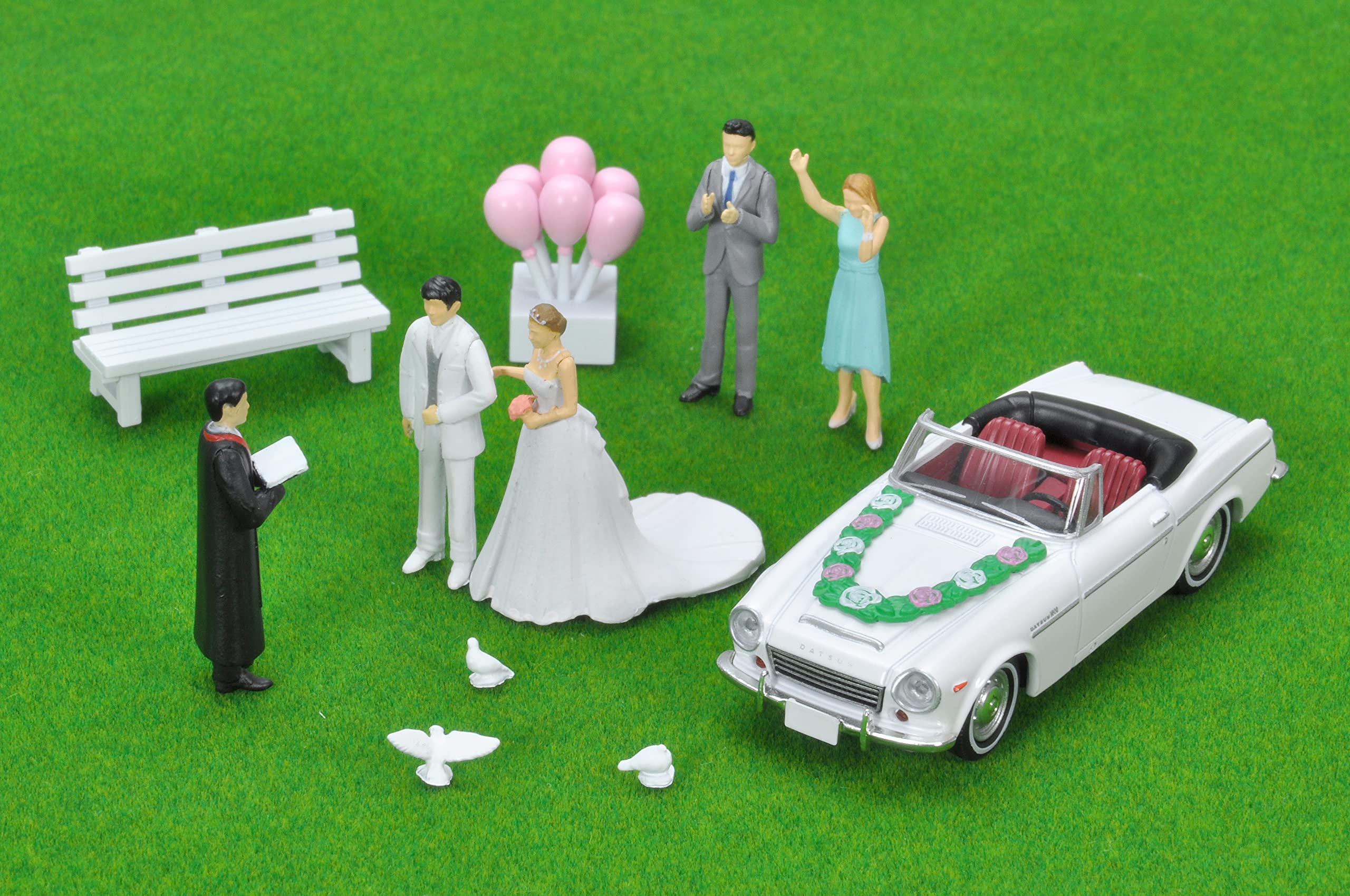 Tomytec Geocolle 64 Car Snap Set with Datsun 1600 Sports ABS/PVC Wedding Dolls Die-Cast Mini Car 321286