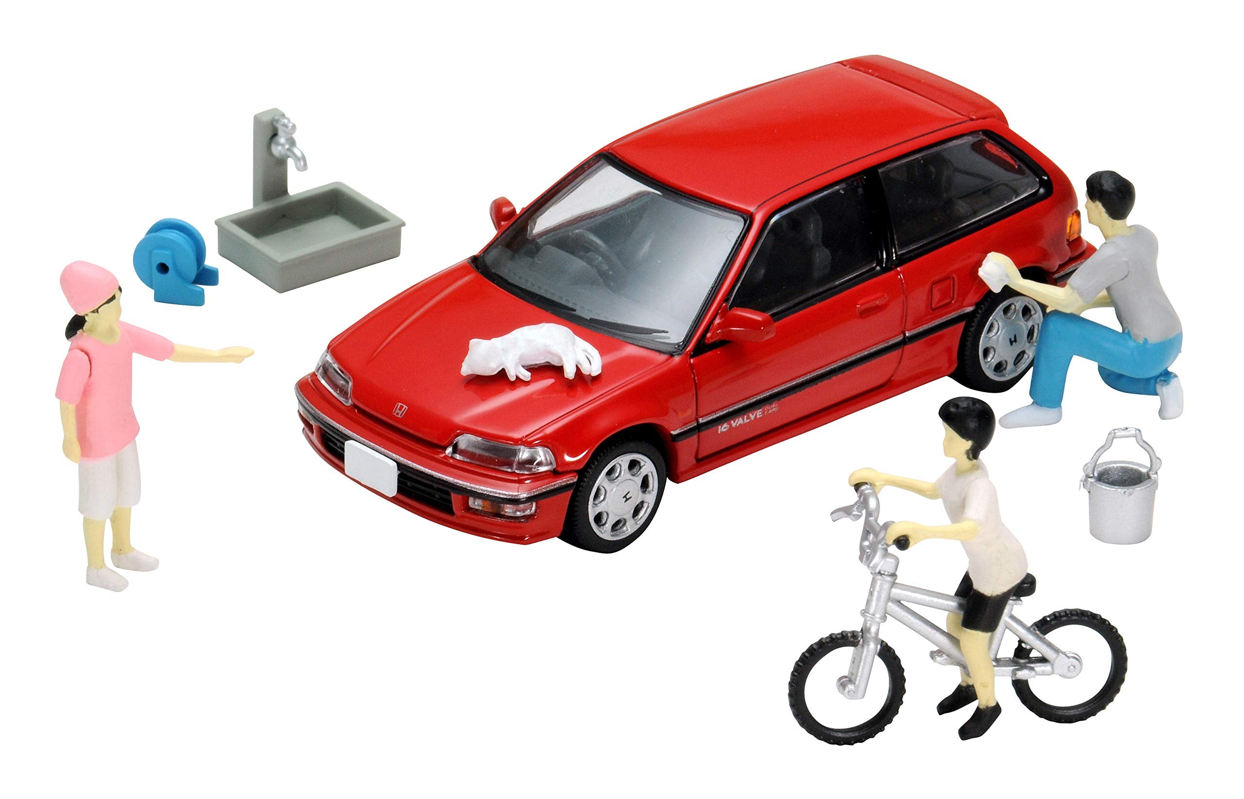 Tomytec Geocolle64 Car Wash Mini Car Set 1/64 TLV-Neo Honda Civic 25Xt Exclusive Color Included