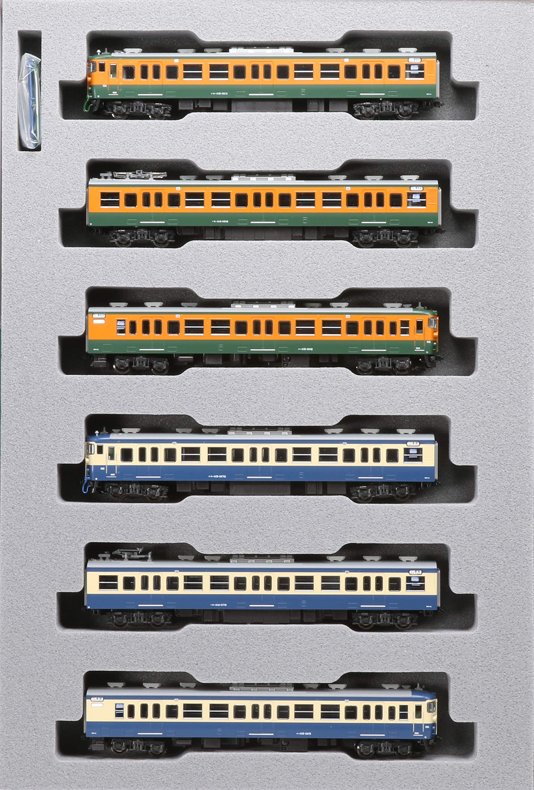 Kato 115 Series 6-Car Railway Model Train Set Shinano N Gauge Shonan/Yokosuka Colors