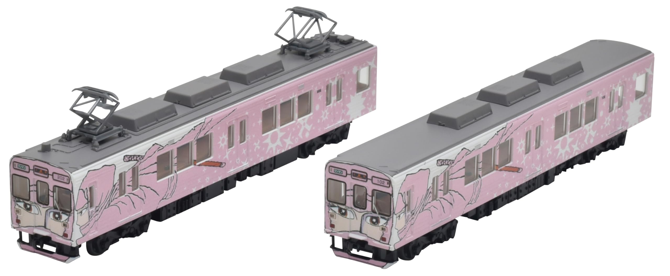 Tomytec Ninja Train Pink 2-Car Set Iga Railway 200 Series 202 Formation Railway Collection Iron