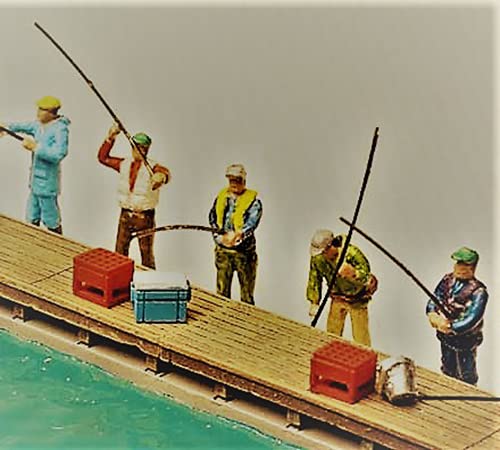 Tomytec Scenery Collection - Human 128 Fisherman Diorama Supplies Set