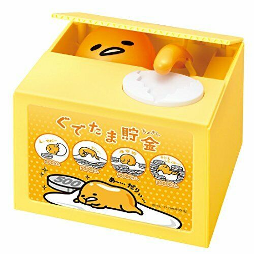 Shine Sanrio Gudetama Itazura Coin Bank Money Saving Box