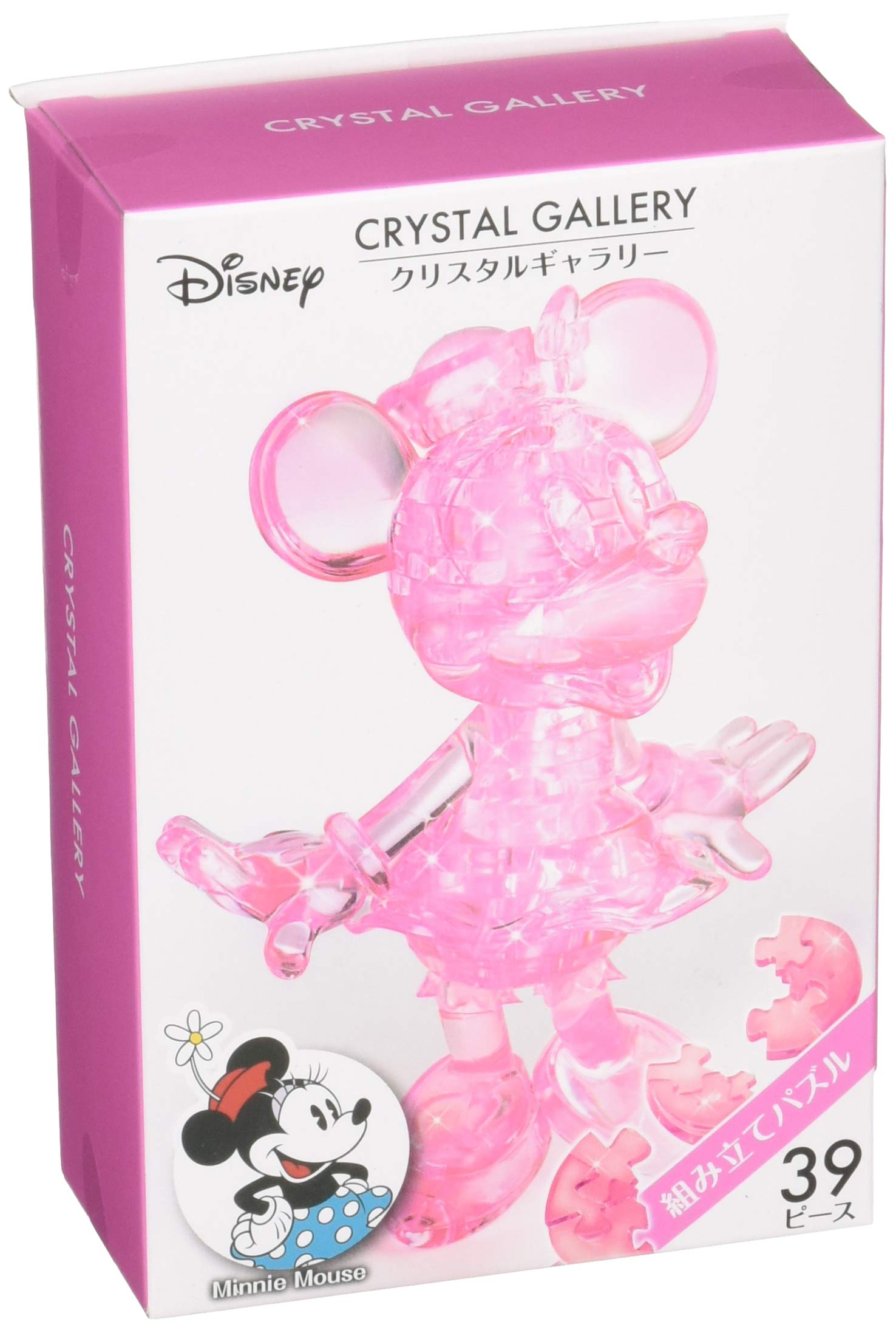 Hanayama Crystal Gallery 3D Puzzle Disney Minnie Mouse 39 Pieces Japanese 3D Puzzle Figure