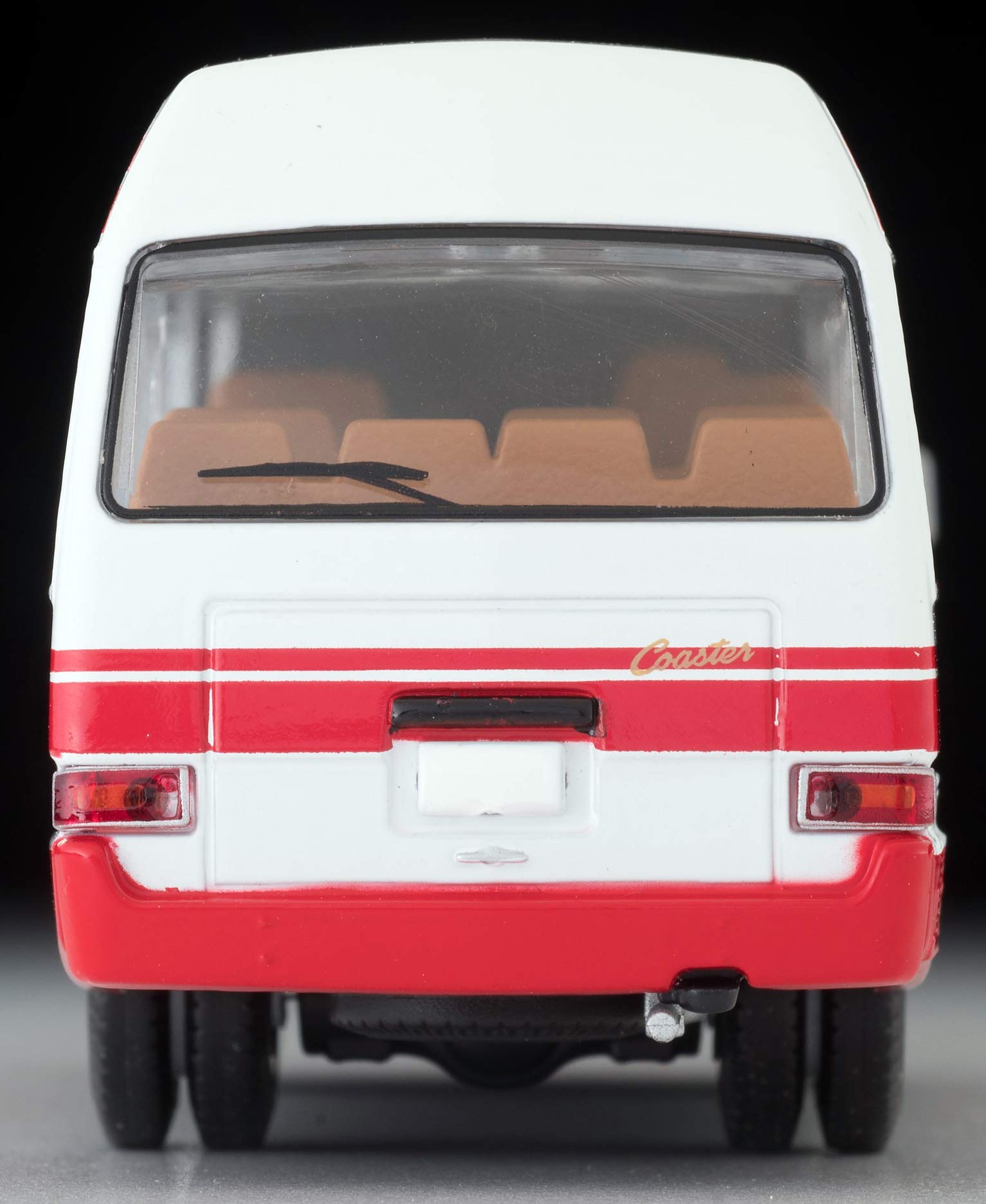 Tomytec Tomica Limited Vintage Deluxe Toyota Coaster High Roof 1/64 Scale Car White/Red