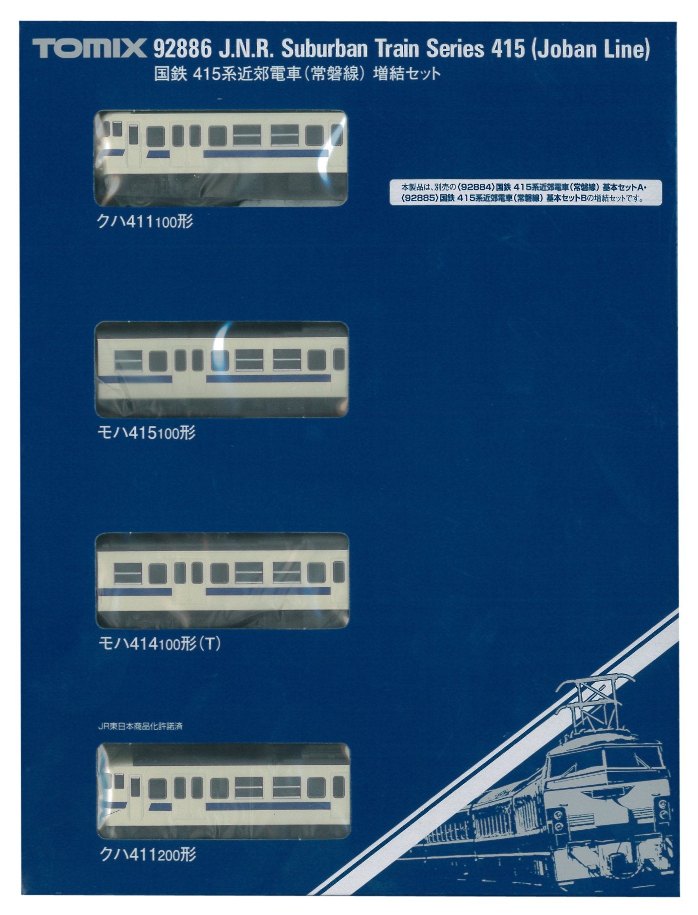 Tomytec Tomix 415 Series N Gauge Joban Line Extension Railway Model Train 92886