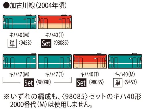 Tomytec Tomix N Gauge Model Diesel Car - JR Kiha40 Type 2000 Kakogawa Line 9453