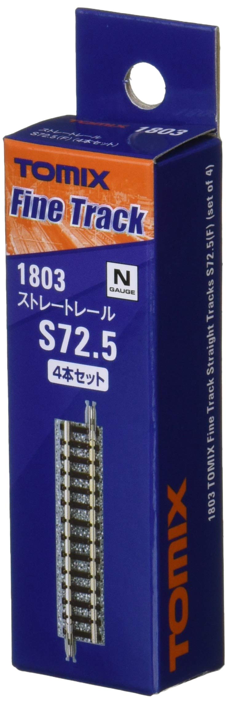 Tomytec Tomix N Gauge Straight Rail S72.5 F Set of 4 1803 Railway Model Supplies