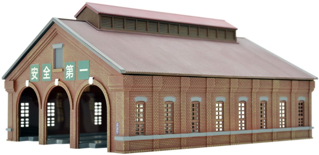 Tomytec Geocolle 122-2 Three-Wire Brick Engine Shed Building Collection Diorama Supplies