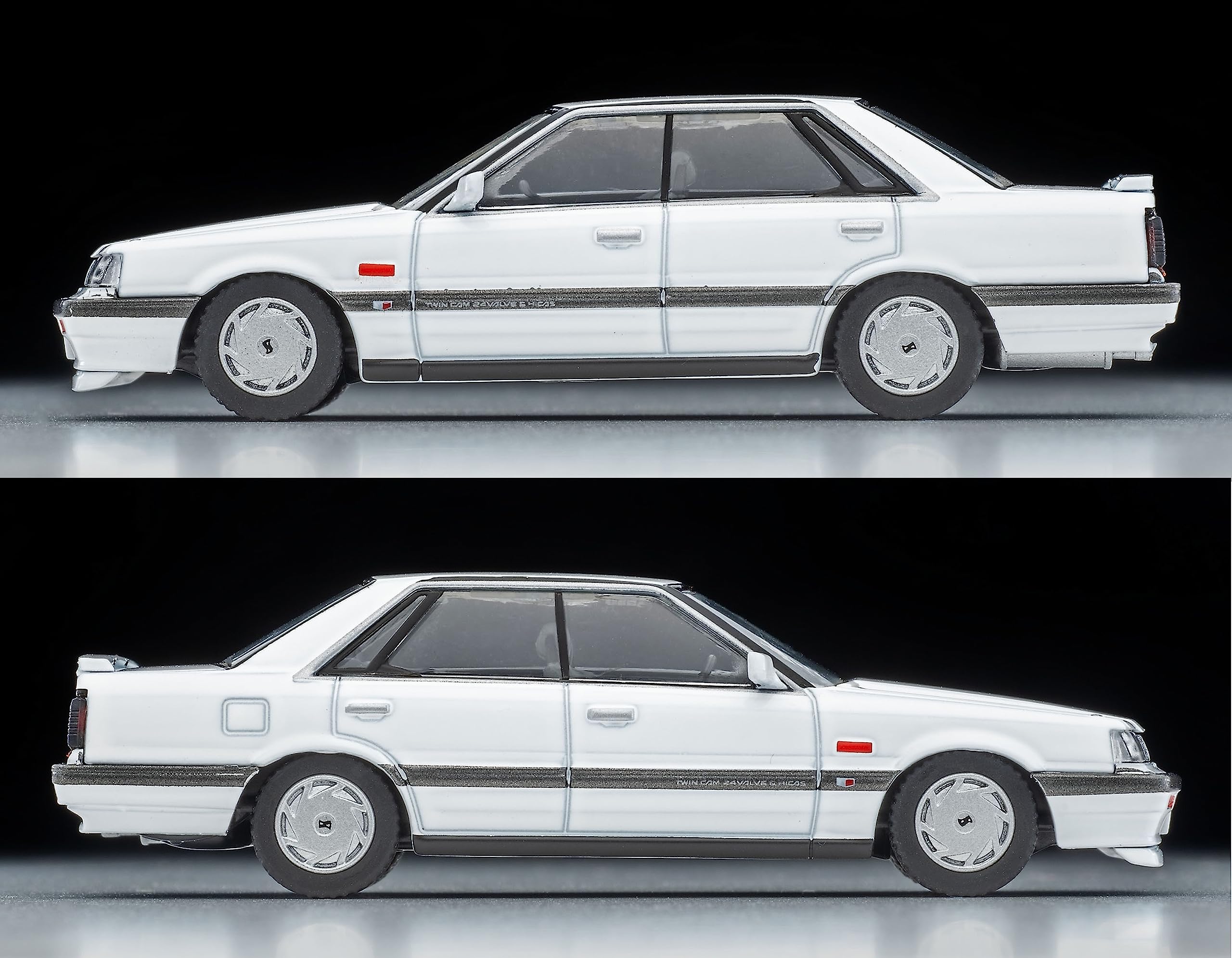 Tomytec Vintage Neo Nissan Skyline 1987 4-Door Ht Gt Twin Cam White - 1/64 Scale Model