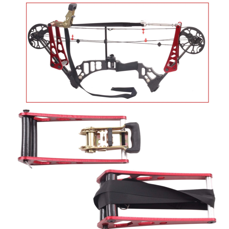1 Set Portable Bow Press Archery Compound Bow Open Accessories Ratchet-Loc Press 1.3m Rope
