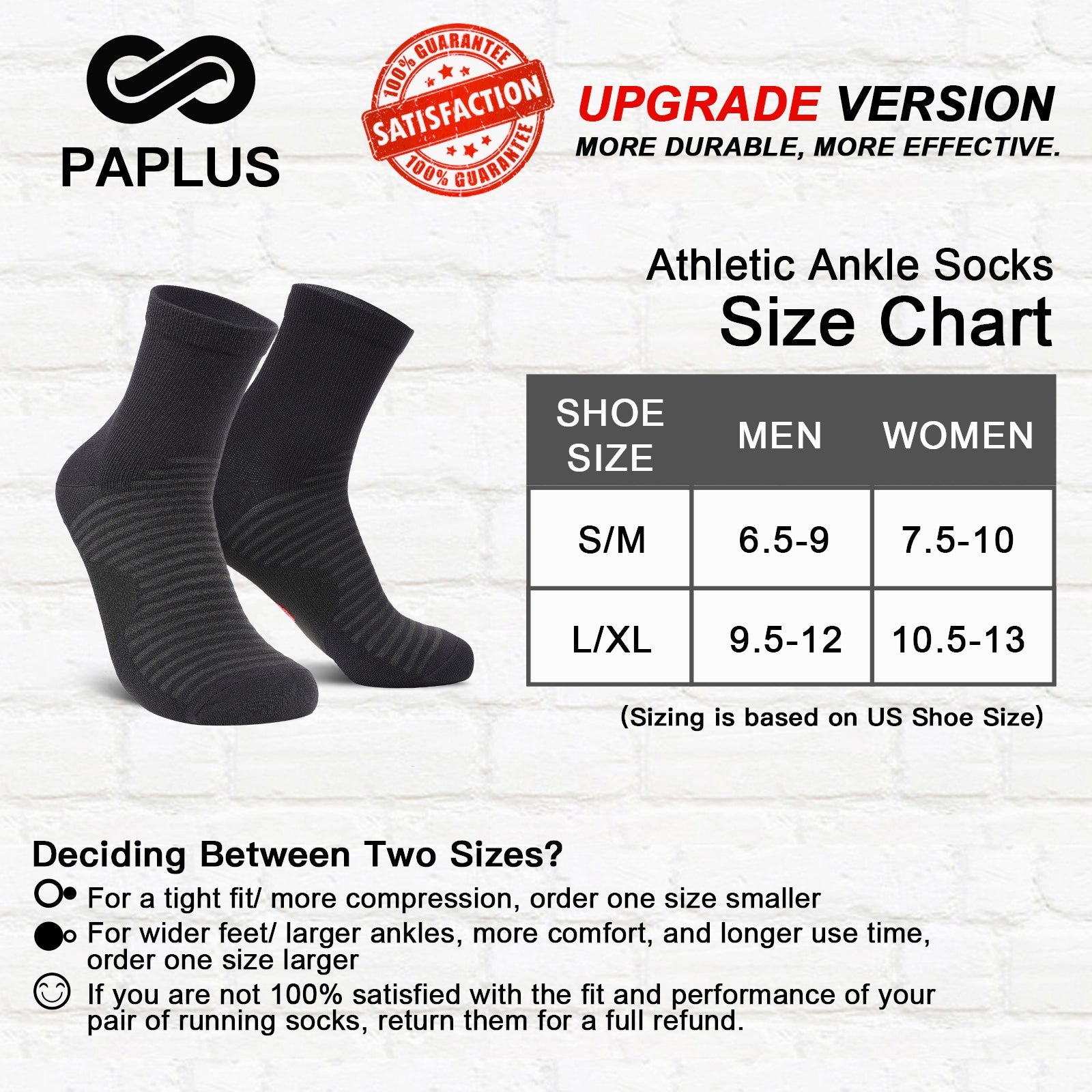 WalkHero x PAPLUS Quarter Athletic Socks 2-Pairs