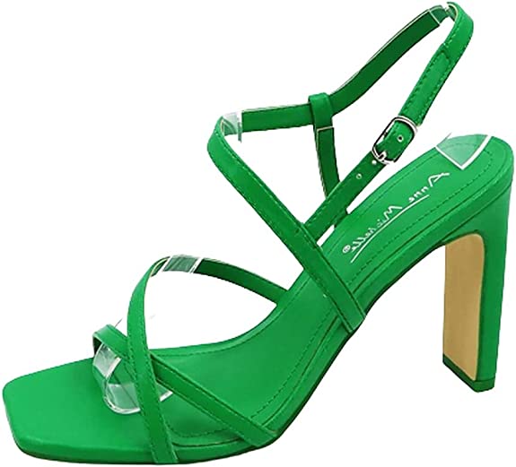 Anne Michelle Open Toe Ankle Strap Heel Sandals