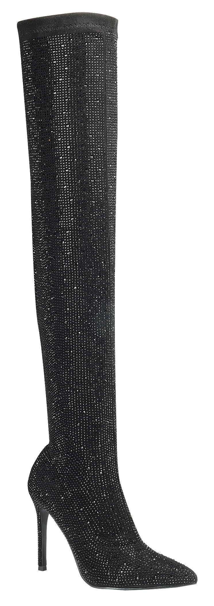 Rhinestone Over The Knee Boots Ensure-18