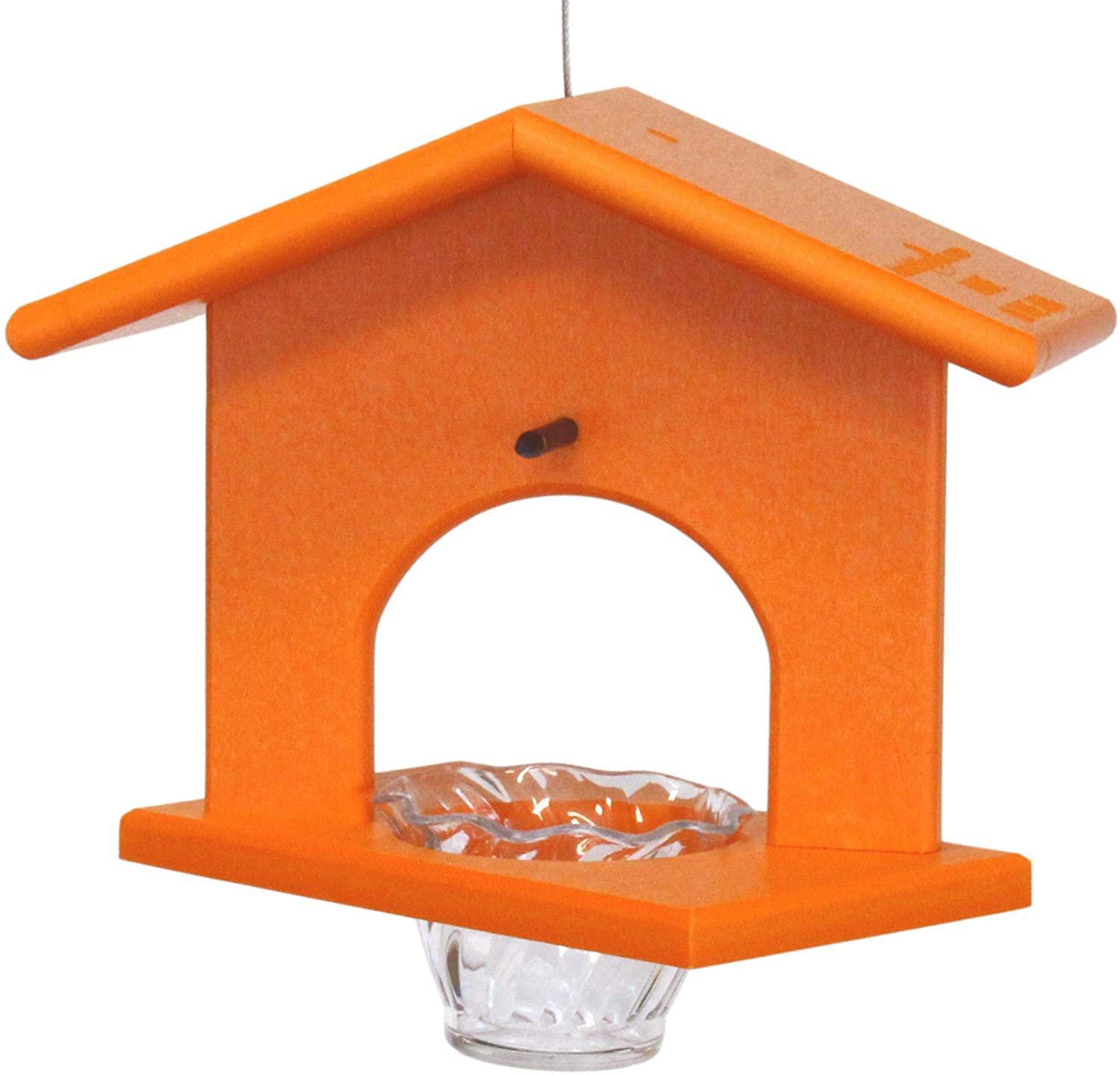 Oriole Bird Feeder, Poly-Wood Hanging Oriole Jelly Feeder (Orange)