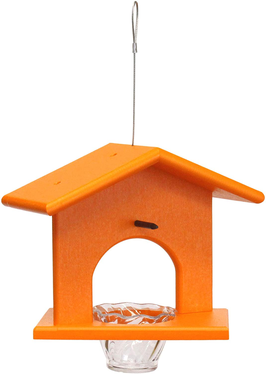 Oriole Bird Feeder, Poly-Wood Hanging Oriole Jelly Feeder (Orange)