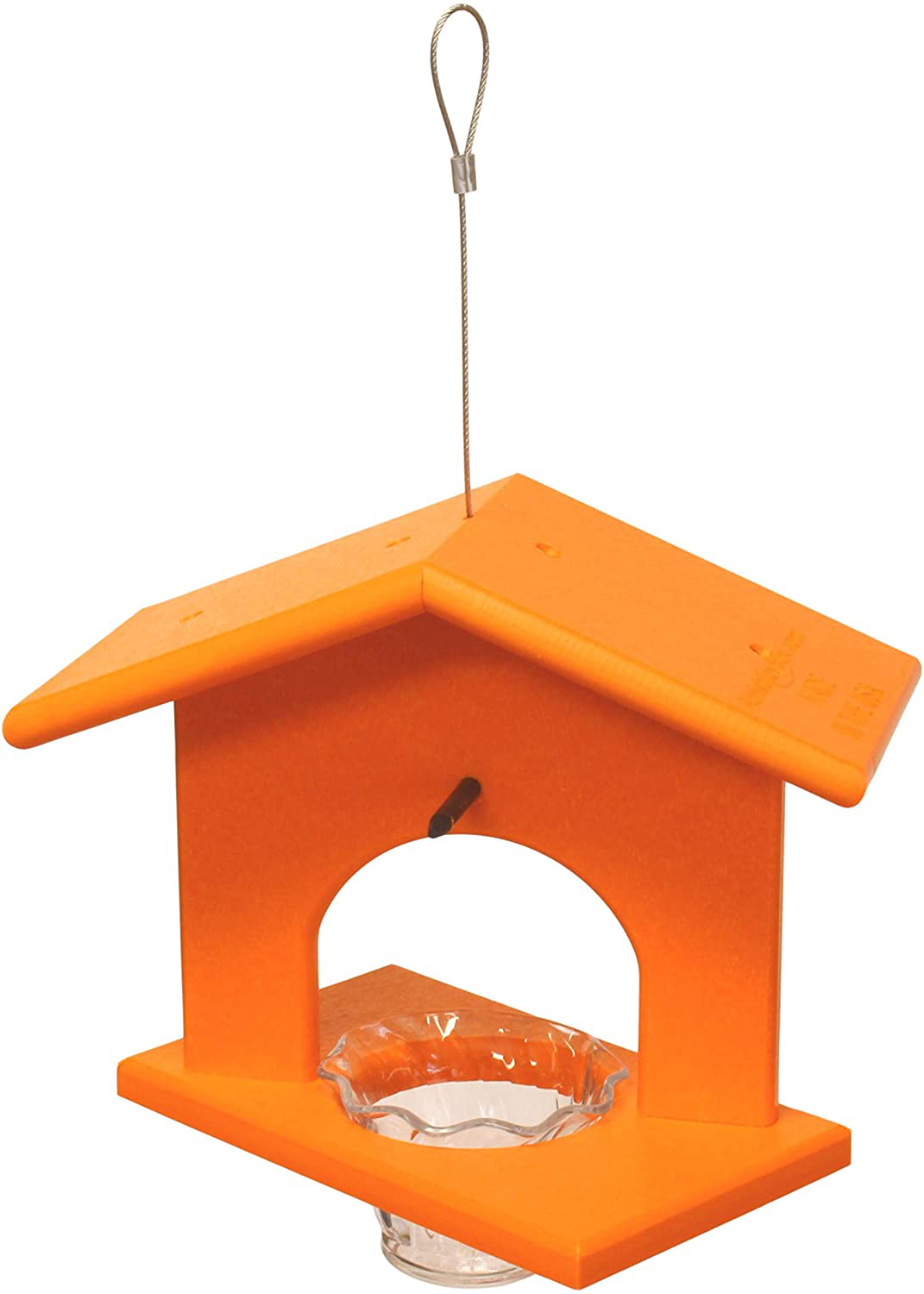 Oriole Bird Feeder, Poly-Wood Hanging Oriole Jelly Feeder (Orange)