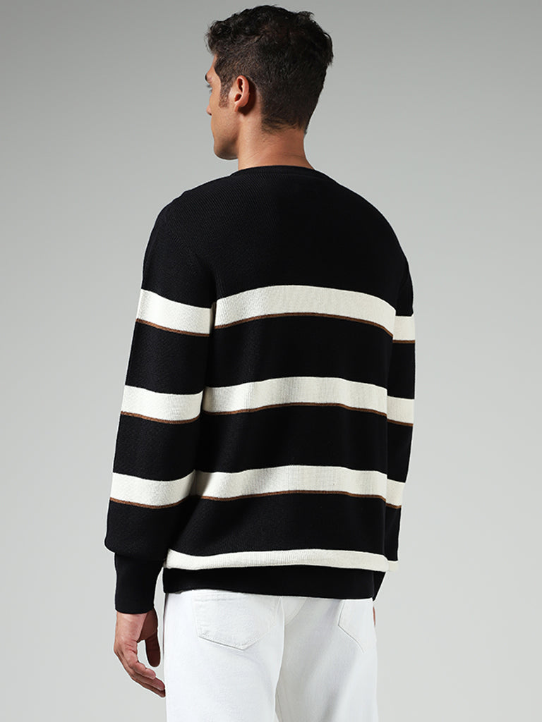 Ascot Black Striped Sweater