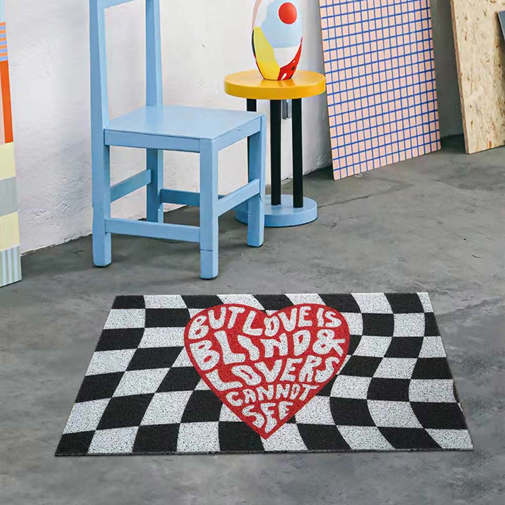 Checkered Quote Doormat