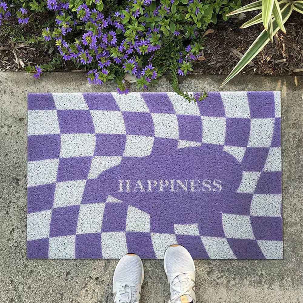 Checkered Quote Doormat