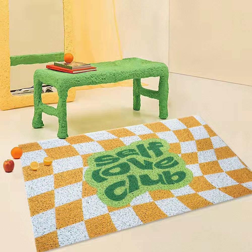 Checkered Quote Doormat
