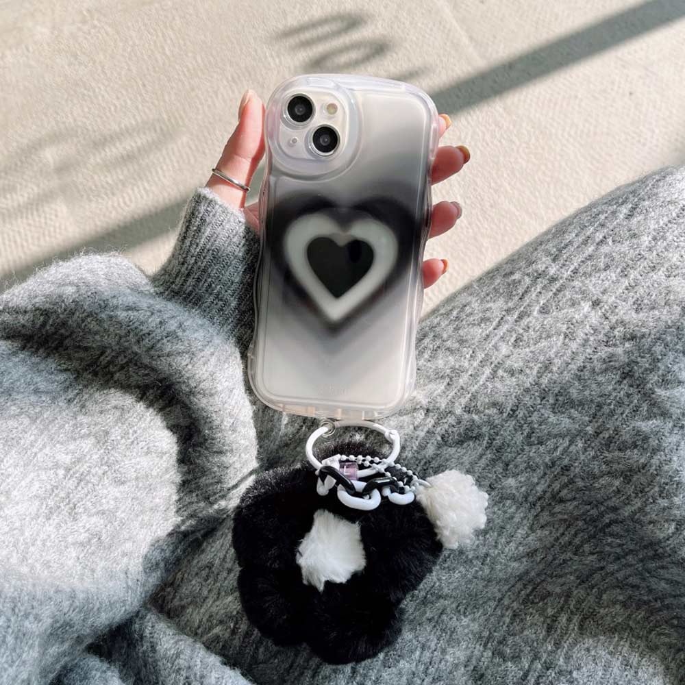 Black Groovy Heart iPhone Case