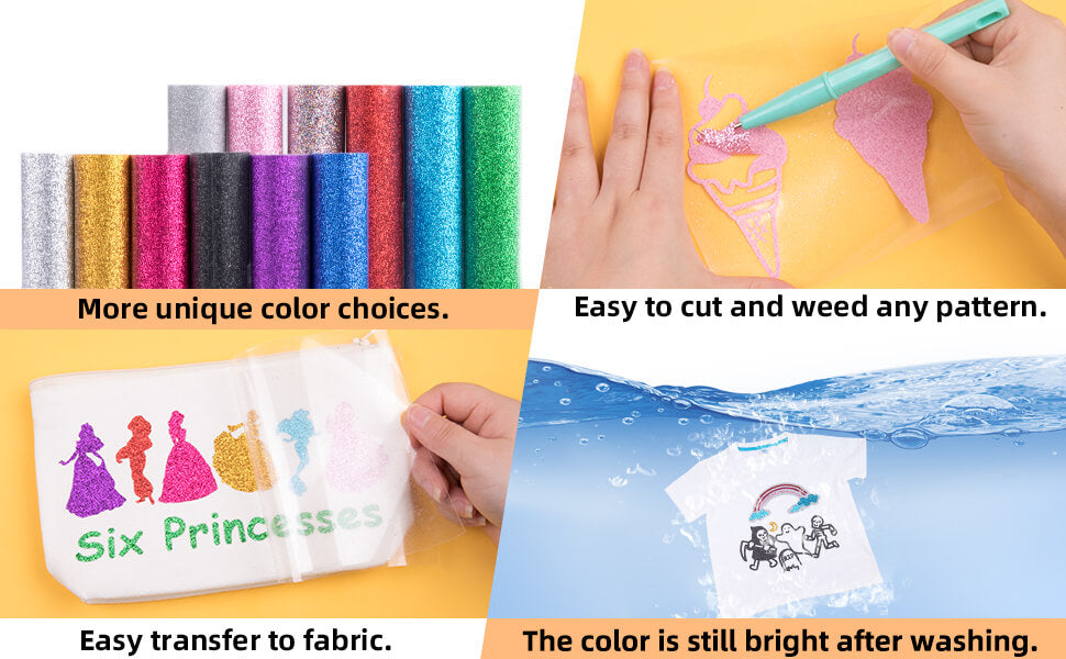 how to use red glitter htv